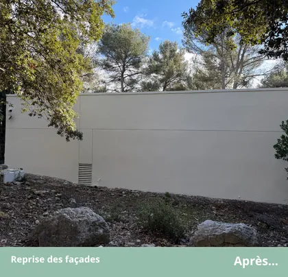 Façade rénovée après travaux de rénovation énergétique