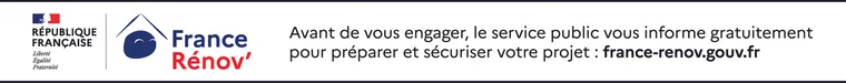 République française, France Rénov'. Avant de vous engager, le service public vous informe gratuitement pour préparer et sécuriser votre projet : france-renov.gouv.fr
